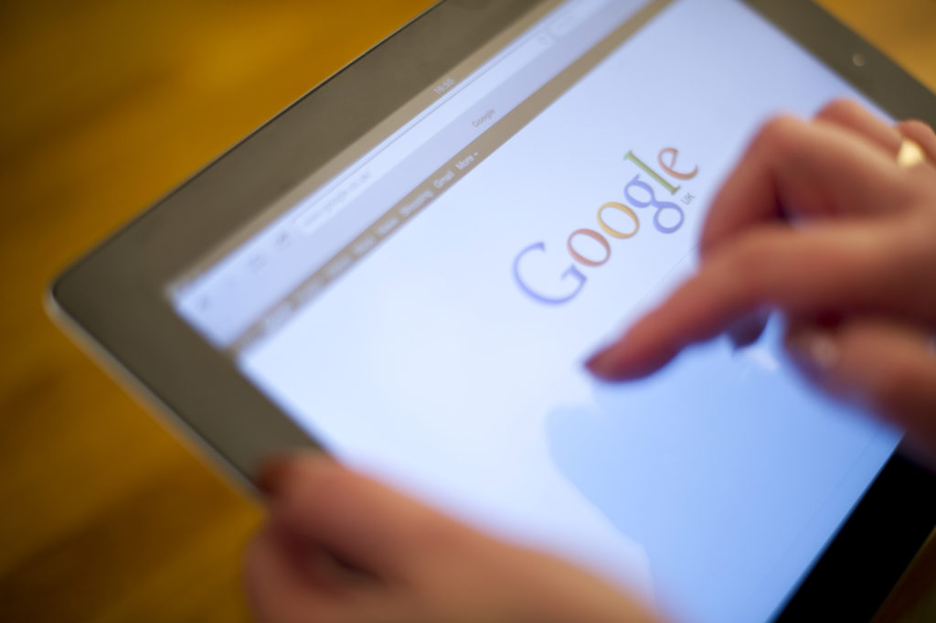 Google Search on Tablet